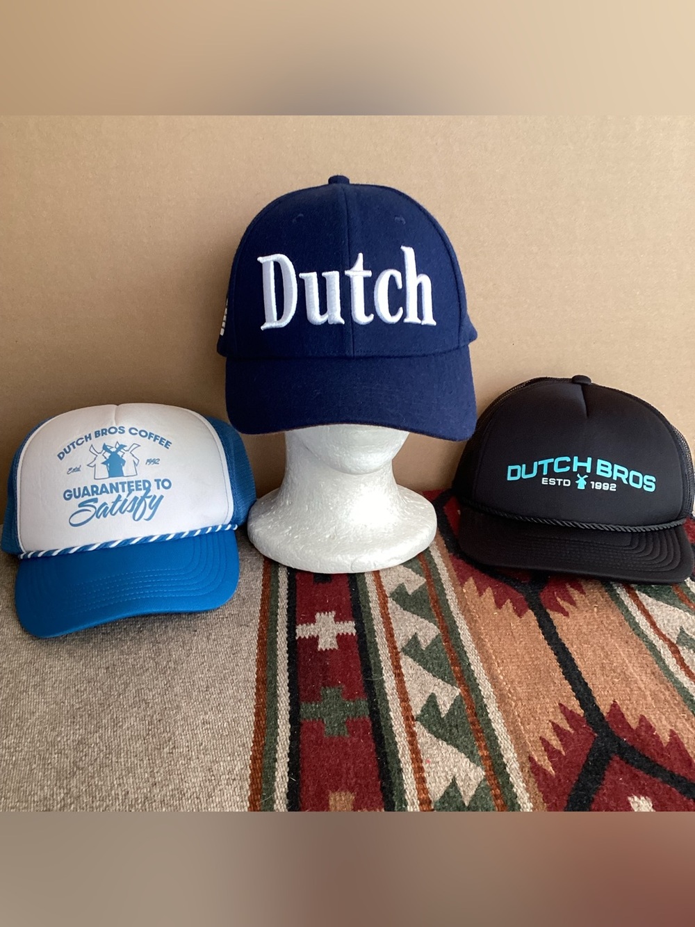Dutch bros just bundle Trucker SnapBack wool sunnyside hat